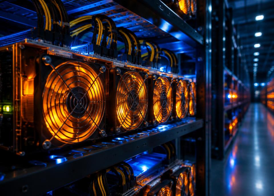 Illuminated cryptocurrency mining hardware